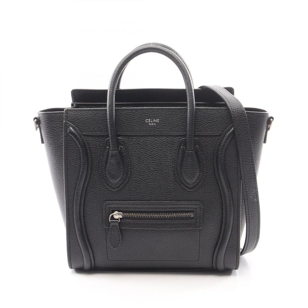 Celine Luggage Shopper Handbag Leather Black